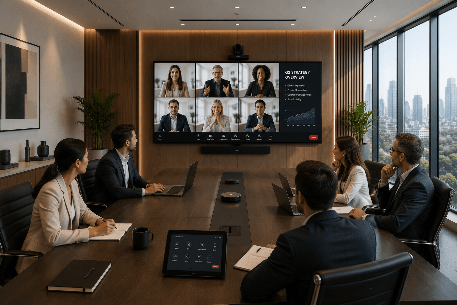 PeopleLink-equipped collaboration space